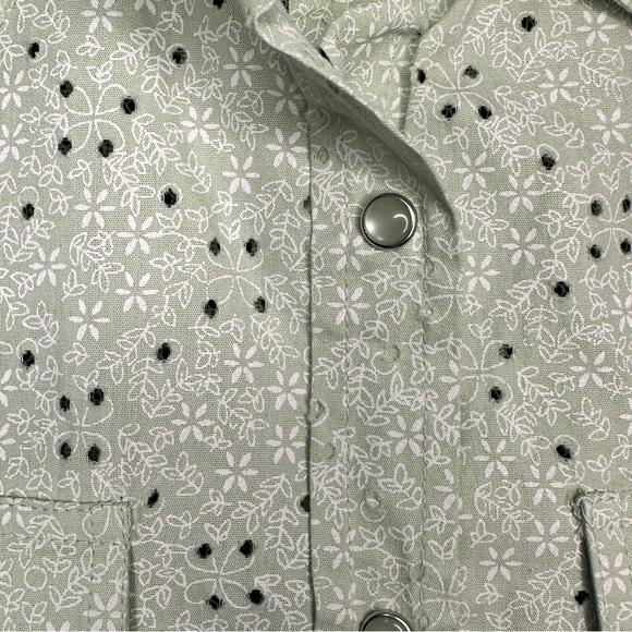 Western Back in the Saddle Mint Green Eyelet Shirt – Size M – 100% Cotton - Picture 8 of 14